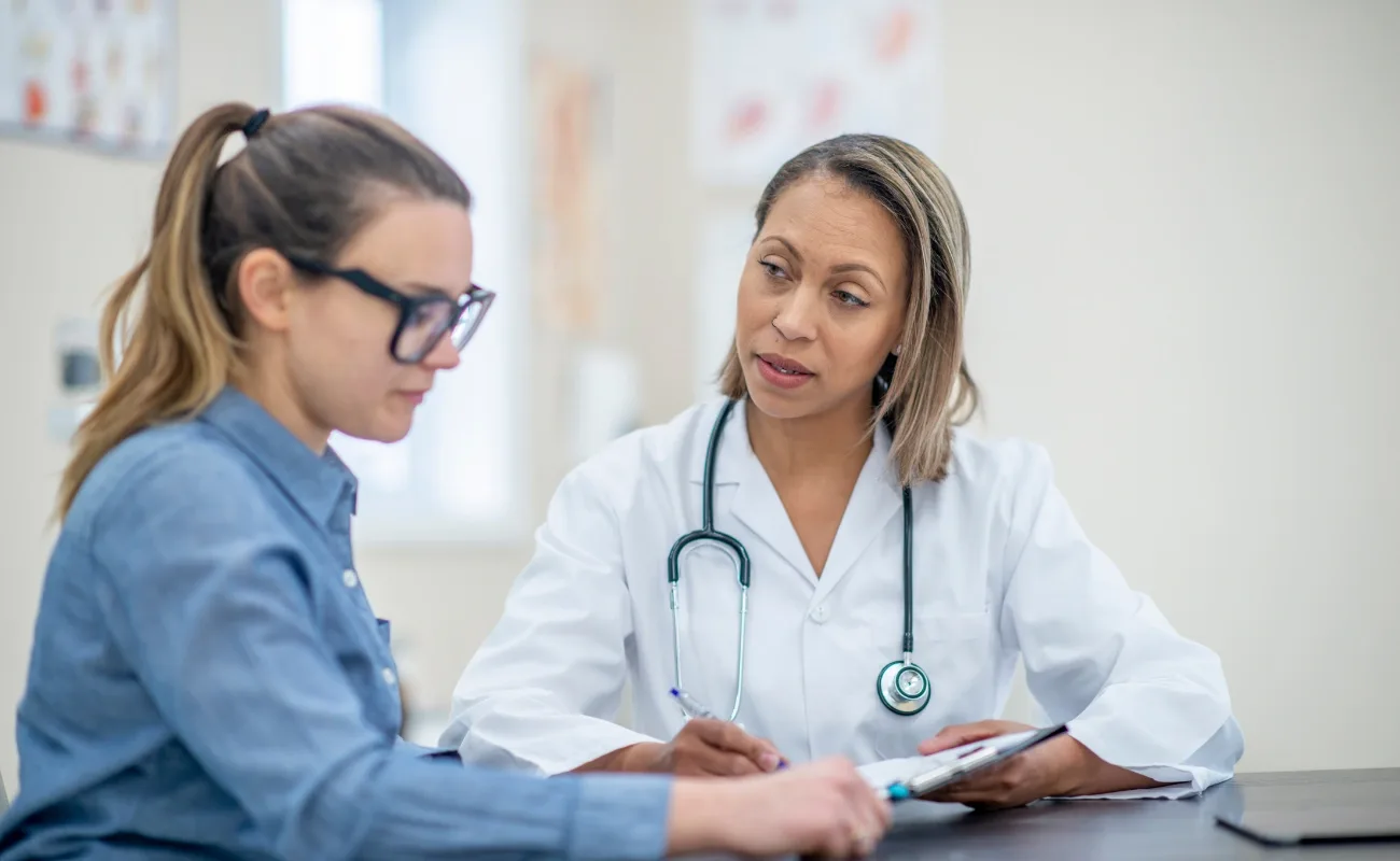 family medicine consultation discussing care plan with patient